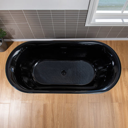 WOODBRIDGE 67" L x 31-1/2" W Freestanding Contemporary Acrylic Soaking Bathtub