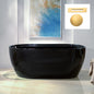 WOODBRIDGE 59" L x 31-1/2" W Freestanding Contemporary Acrylic Soaking Bathtub