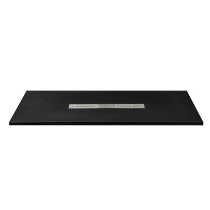 WOODBRIDGE 47.5 in L x 35.4 in W Zero Threshold End Drain Shower Base with Center Drain Placement, Matching Decorative Drain Plate and Tile Flange, Wheel Chair Access, Low Profile