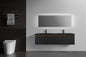WOODBRIDGE 29-1/2 in. W x 19-5/8 in. D Wall Mounted Floating Multi-layer Engineering Wood Bathroom Vanity with Premium Black Sintered Stone Vanity Top
