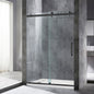 WOODBRIDGE Frameless Single Sliding Shower Doors, 44-48" Width x 76" Height with 5/16"(8mm) Clear Tempered Glass and Explosion-Proof Film