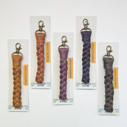 Macrame Braided Key Wristlet - Neutrals