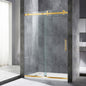 WOODBRIDGE Frameless Single Sliding Shower Doors, 44-48" Width x 76" Height with 5/16"(8mm) Clear Tempered Glass and Explosion-Proof Film