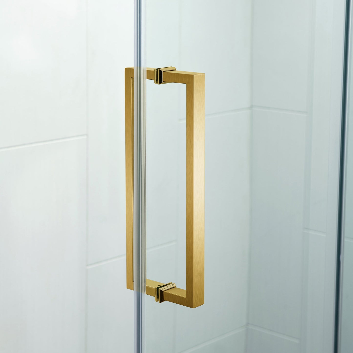 WOODBRIDGE Frameless Single Sliding Shower Doors, 44-48" Width x 76" Height with 5/16"(8mm) Clear Tempered Glass and Explosion-Proof Film