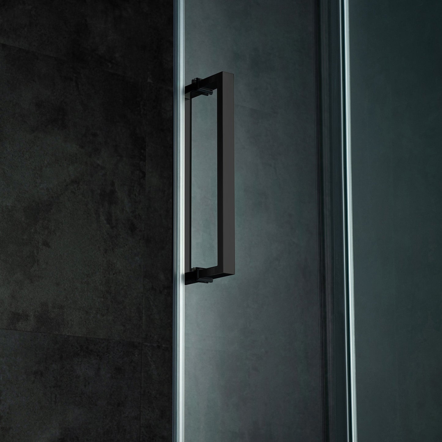 WOODBRIDGE Frameless Single Sliding Shower Doors, 56-60" Width x 62" Height with 5/16"(8mm) Clear Tempered Glass and Explosion-Proof Film