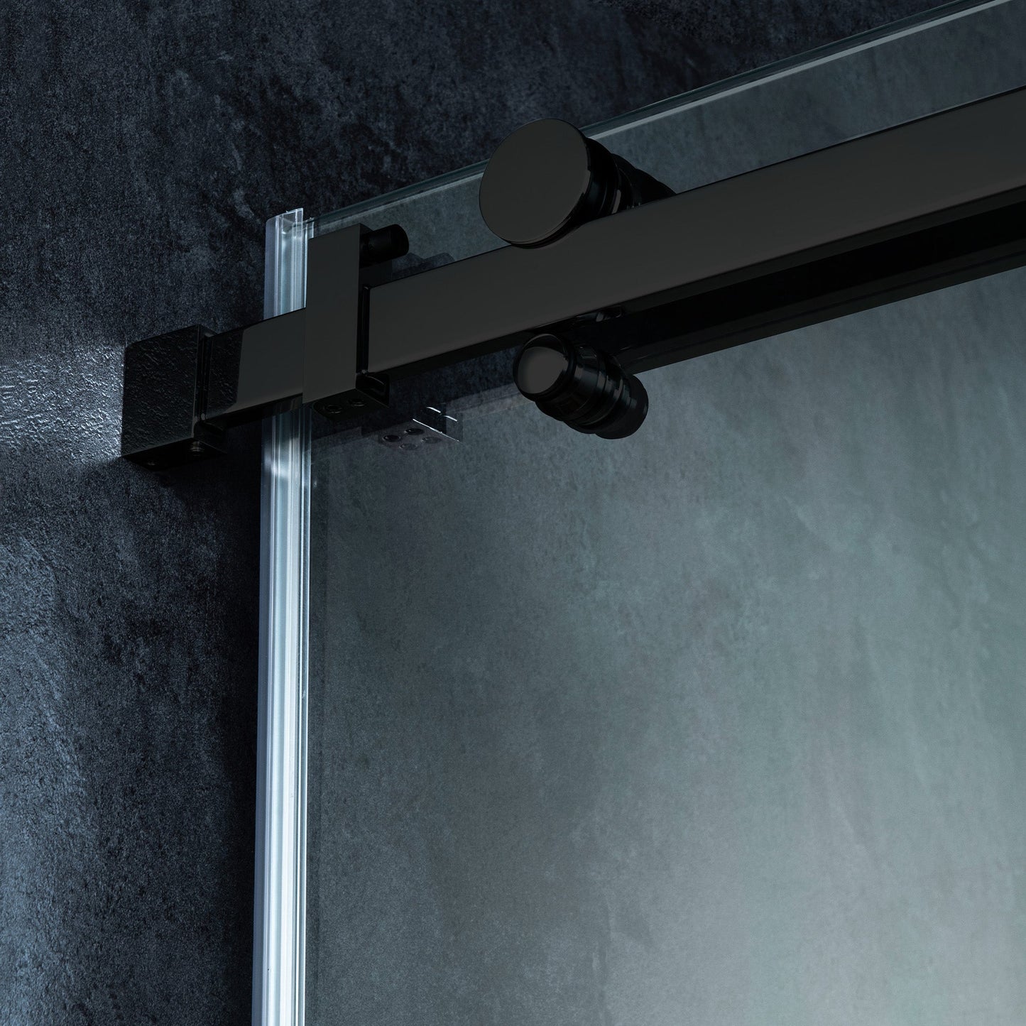 WOODBRIDGE Frameless Single Sliding Shower Doors, 56-60" Width x 62" Height with 5/16"(8mm) Clear Tempered Glass and Explosion-Proof Film