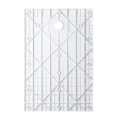 WOODBRIDGE 47.25 in L x 31.5 in W Zero Threshold End Drain Shower Base with Reversible Drain Placement, Matching Decorative Drain Plate and Tile Flange, Wheel Chair Access, Low Profile