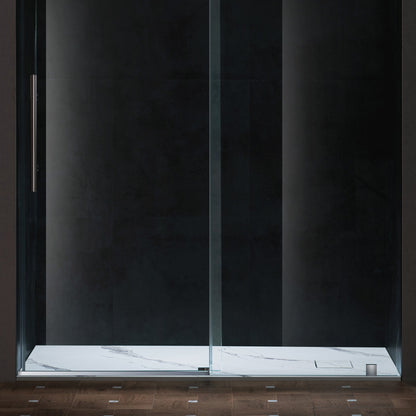 WOODBRIDGE 47.25 in L x 31.5 in W Zero Threshold End Drain Shower Base with Reversible Drain Placement, Matching Decorative Drain Plate and Tile Flange, Wheel Chair Access, Low Profile
