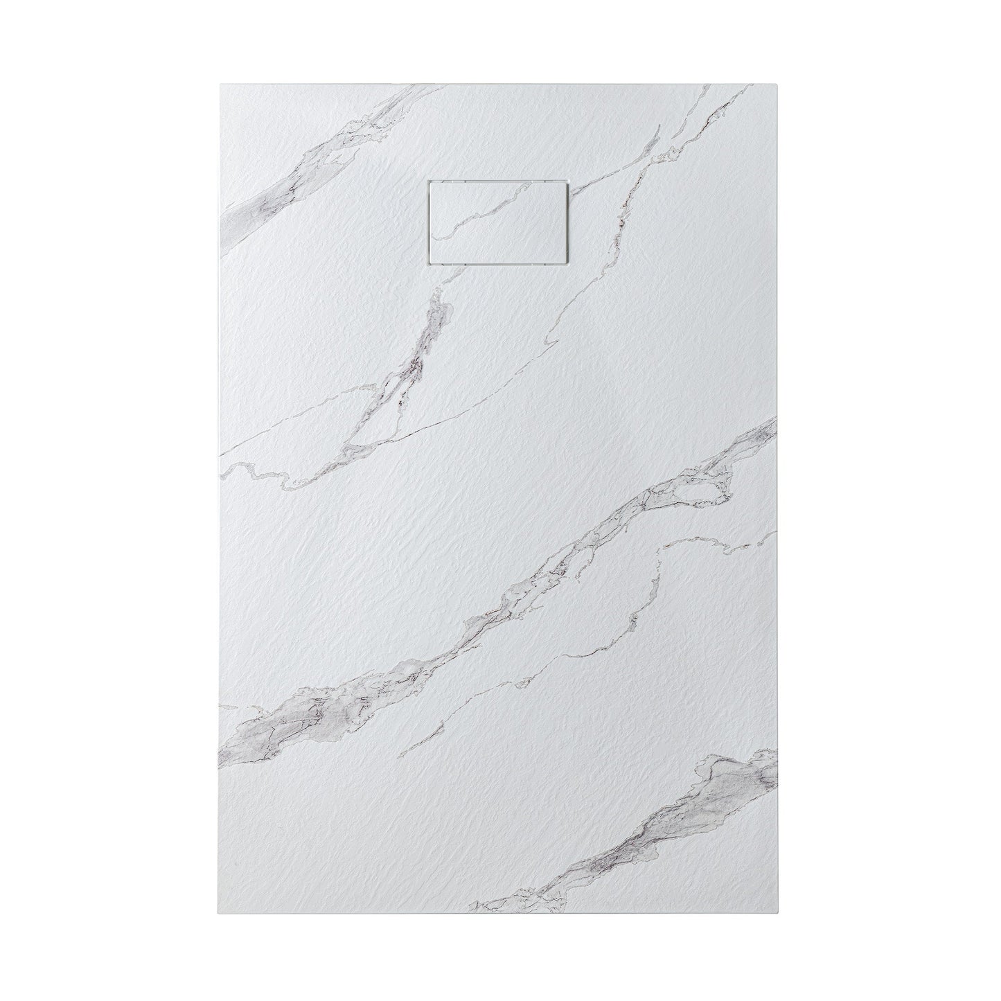 WOODBRIDGE 47.25 in L x 31.5 in W Zero Threshold End Drain Shower Base with Reversible Drain Placement, Matching Decorative Drain Plate and Tile Flange, Wheel Chair Access, Low Profile