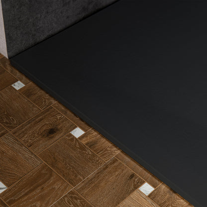 WOODBRIDGE 47.25 in L x 31.5 in W Zero Threshold End Drain Shower Base with Reversible Drain Placement, Matching Decorative Drain Plate and Tile Flange, Wheel Chair Access, Low Profile