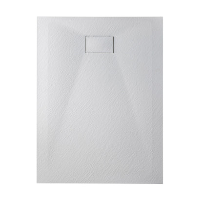 WOODBRIDGE 47.25 in L x 31.5 in W Zero Threshold End Drain Shower Base with Reversible Drain Placement, Matching Decorative Drain Plate and Tile Flange, Wheel Chair Access, Low Profile