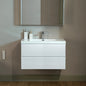 WOODBRIDGE 23-5/8 in. W x 19-5/8 in. D Wall Mounted Floating Vanity in Glossy White with Resin Composite Vanity Top in Glossy White