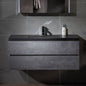 WOODBRIDGE 23-5/8 in. W x 19-5/8 in. D Wall Mounted Floating Bathroom Vanity in Gray with Quartz Sand Composite Vanity Top in Matte Black