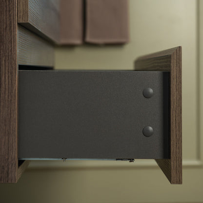WOODBRIDGE 23-5/8 in. W x 19-5/8 in. D Wall Mounted Floating Vanity in Grey Oak with Resin Composite Vanity Top in Glossy White