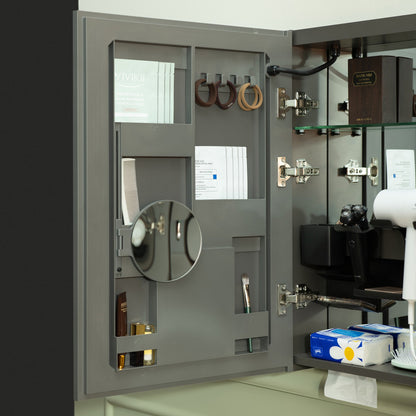 WOODBRIDGE Modern 19.75" W x 27.75" H Smart Storage Medicine Cabinet with Anti-Fog Mirror, LED Lighting, and Compact Design