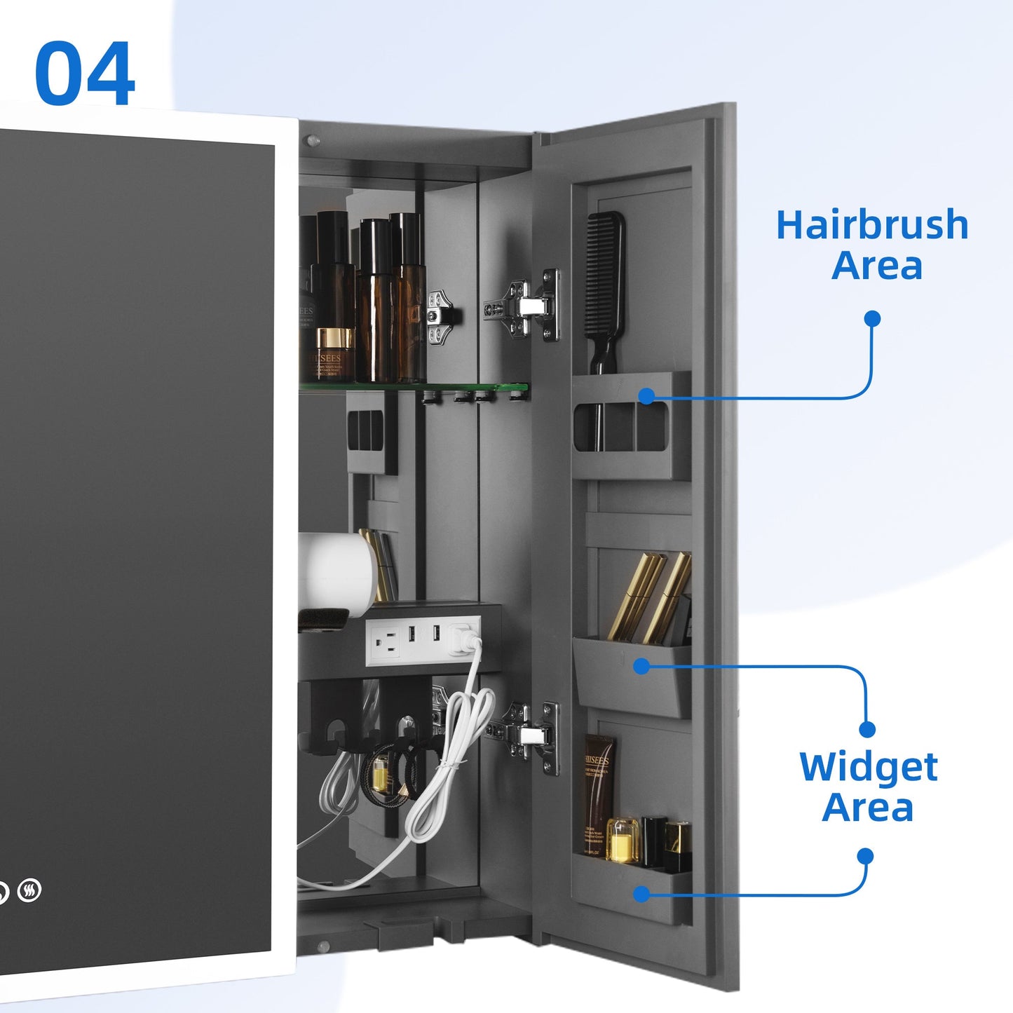 WOODBRIDGE Modern 19.75" W x 27.75" H Smart Storage Medicine Cabinet with Anti-Fog Mirror, LED Lighting, and Compact Design