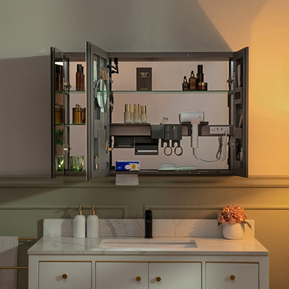 WOODBRIDGE Modern 19.75" W x 27.75" H Smart Storage Medicine Cabinet with Anti-Fog Mirror, LED Lighting, and Compact Design
