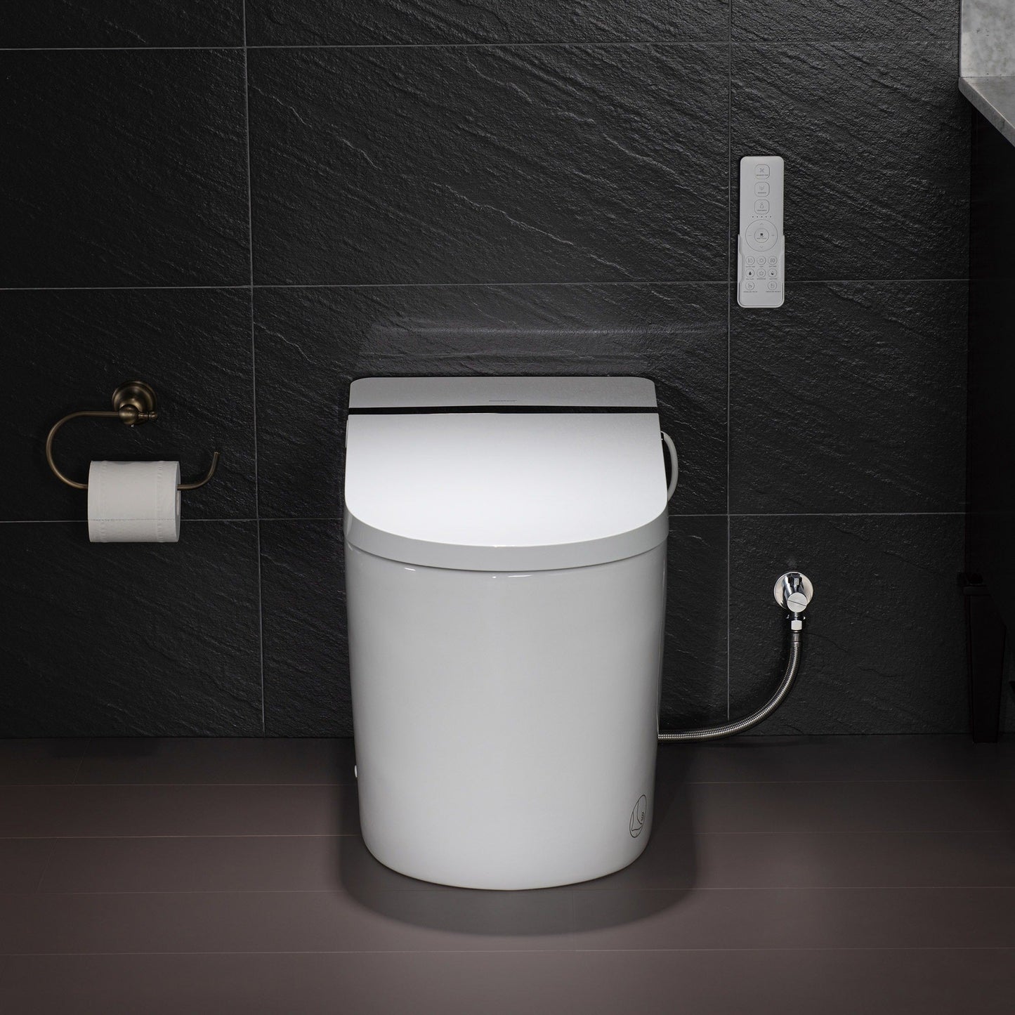 Best Seller WOODBRIDGE B0990S One Piece Elongated Smart Toilet Bidet with Auto Open & Close, Auto Flush, Foot Sensor Flush, LED Temperature Display, Heated Seat and Integrated Multi Function Remote Control, White