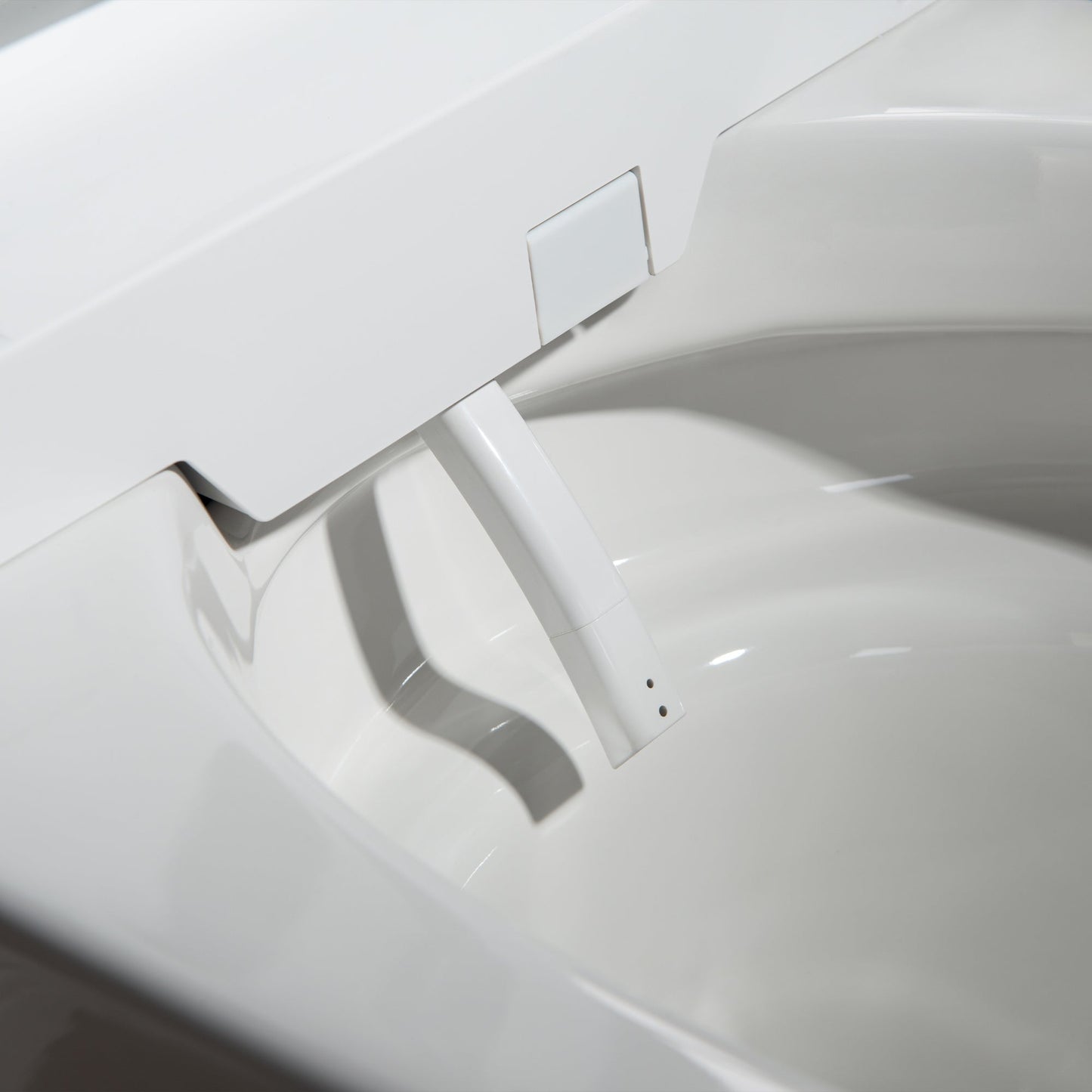 WOODBRIDGE Intelligent Smart Bidet Toilet, Auto Open & Close, Foot Sensor, Auto Quiet Flush, Backup Mechanical Flush, and Advanced Deodorization, White, EBT470