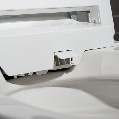 WOODBRIDGE Intelligent Smart Bidet Toilet, Auto Open & Close, Foot Sensor, Auto Quiet Flush, Backup Mechanical Flush, and Advanced Deodorization, White, EBT470