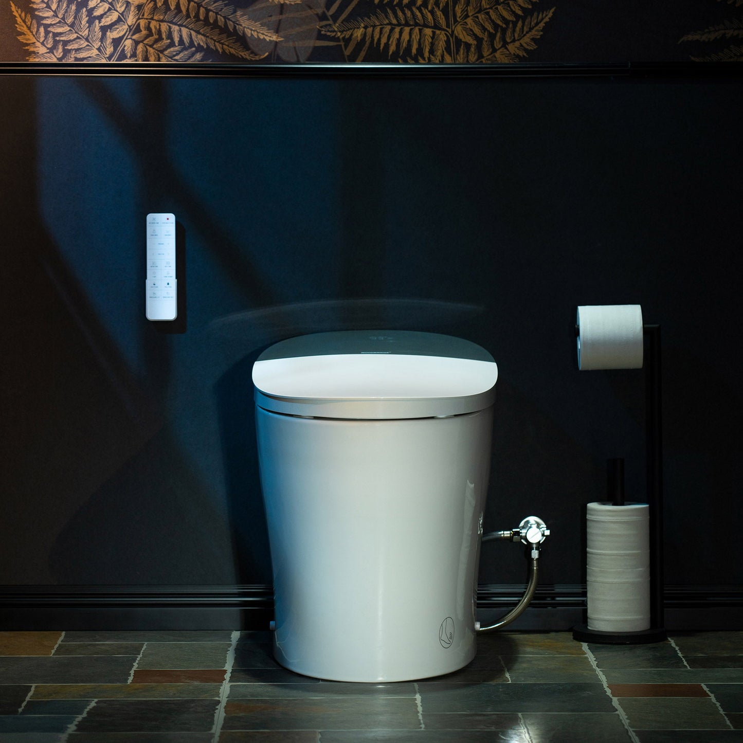 WOODBRIDGE Smart Bidet Toilet Auto Open & Close, Auto Flush, Foot Sensor, Cleaning Foam Dispenser, Heated Seat and ADA Chair Height Design, EBT230