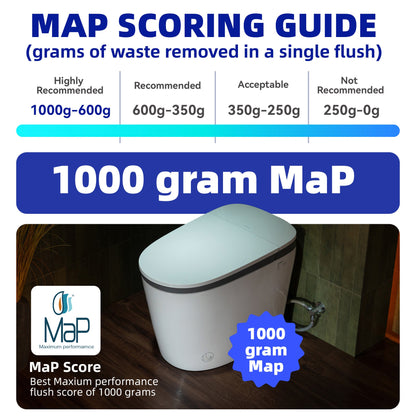 WOODBRIDGE Smart Bidet Toilet with Auto Open/Close, Foot Sensor, Automatic Flush, Foam Shield, Heated Seat, and ADA-Compliant Chair Height Design - Model, EBT350