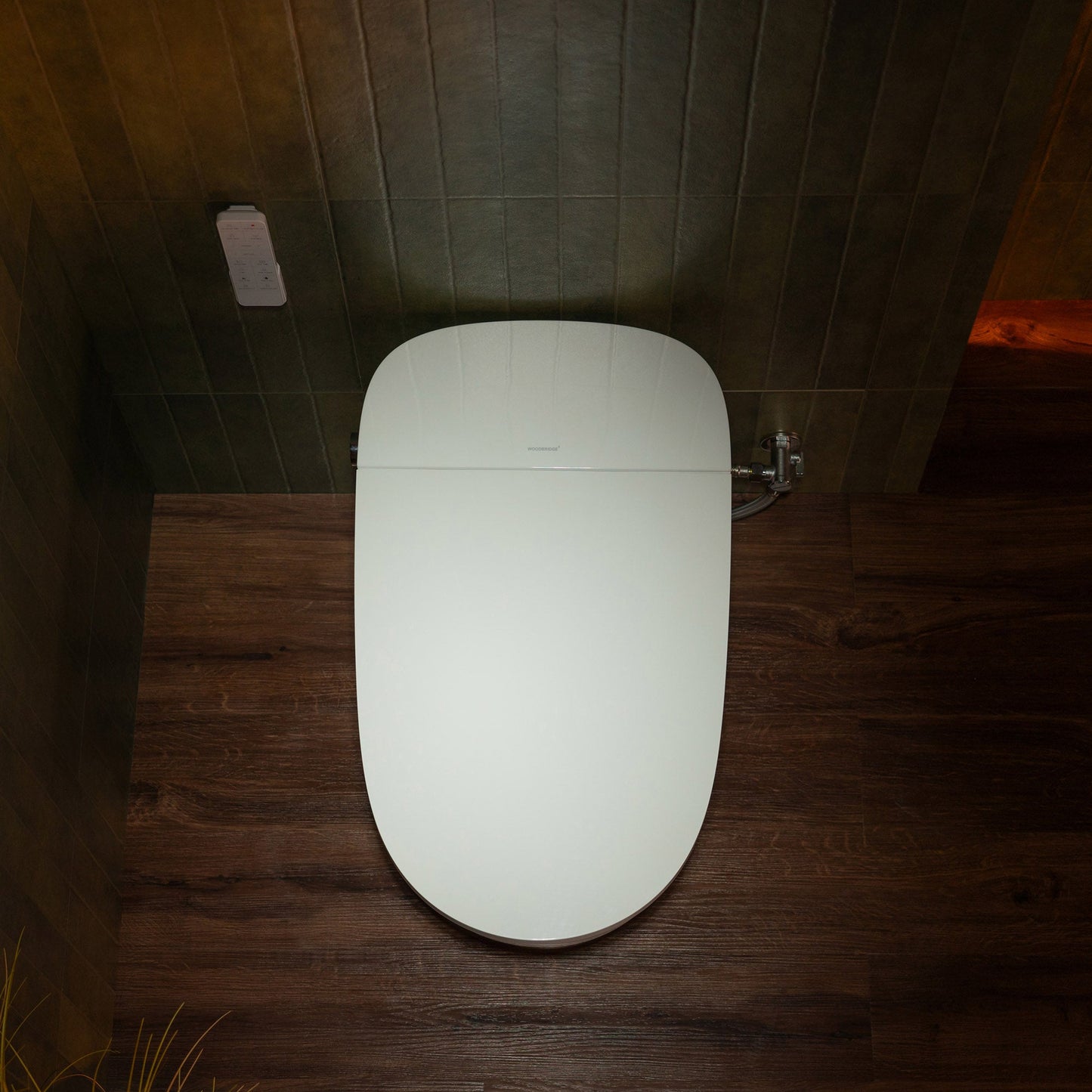 WOODBRIDGE Smart Bidet Toilet with Auto Open/Close, Foot Sensor, Automatic Flush, Foam Shield, Heated Seat, and ADA-Compliant Chair Height Design - Model, EBT350