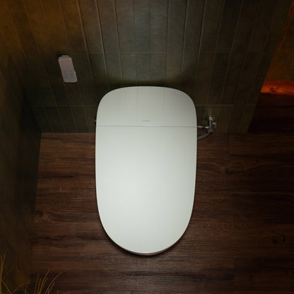 WOODBRIDGE Smart Bidet Toilet with Auto Open/Close, Foot Sensor, Automatic Flush, Foam Shield, Heated Seat, and ADA-Compliant Chair Height Design - Model, EBT350