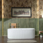 WOODBRIDGE 67" L x 29-1/2" W Luxury Contemporary Solid Surface Stone Resin Freestanding Bathtub