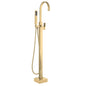 WOODBRIDGE F0060BN Contemporary Single Handle Floor Mount Freestanding Tub Filler Faucet with Hand Shower