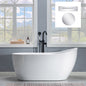 WOODBRIDGE 59" Acrylic Freestanding Bathtub Contemporary Soaking Tub