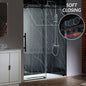 WOODBRIDGE Frameless Sliding Shower Doors with Soft Close System, 56-60" Width x 76"Height with 3/8"(10mm) Clear Tempered Glass