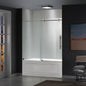 WOODBRIDGE Frameless Bathtub Shower Doors 56-60" Width x 66" Height with 5/16"(8mm) Clear Tempered Glass, Single Sliding with Side Seal Strips