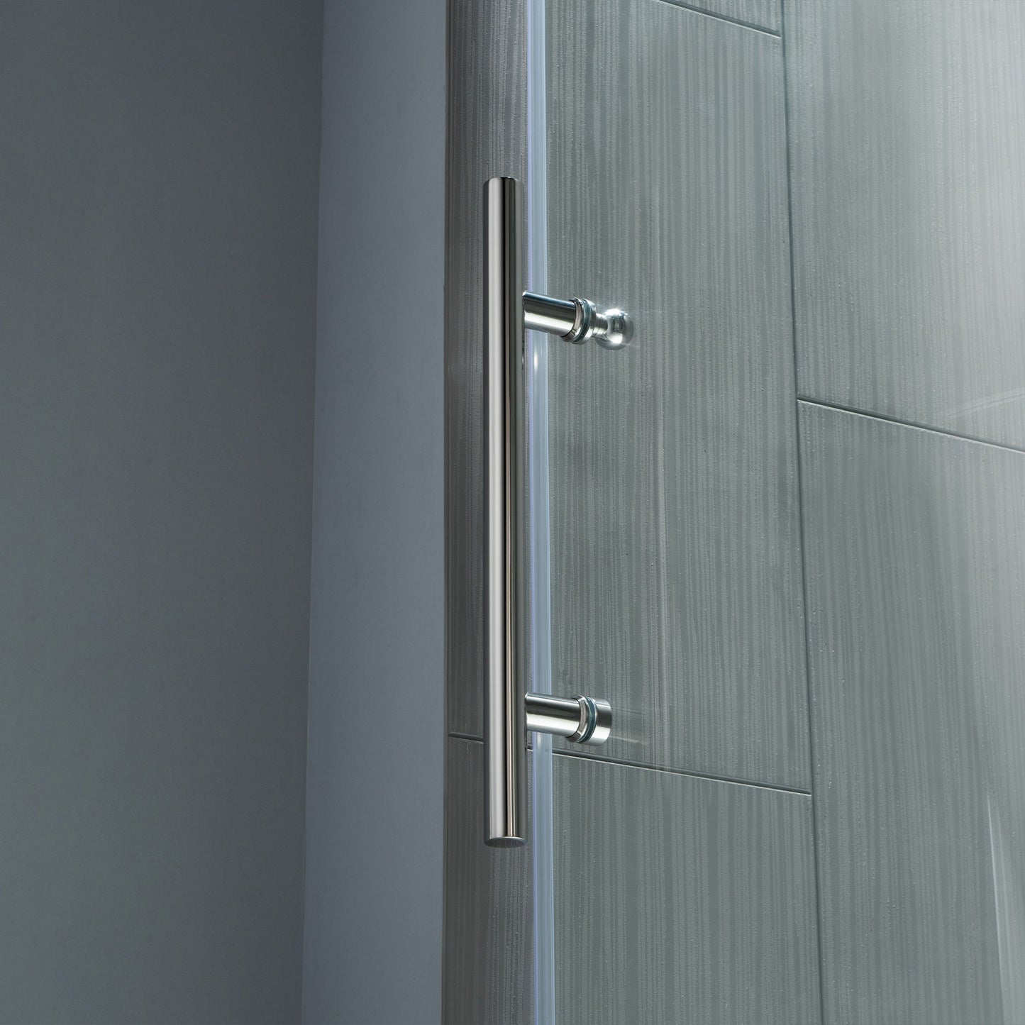 WOODBRIDGE Frameless Bathtub Shower Doors 56-60" Width x 66" Height with 5/16"(8mm) Clear Tempered Glass, Single Sliding with Side Seal Strips