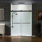 WOODBRIDGE Frameless Shower Doors 56-60" Width x 76" Height with 5/16"(8mm) Clear Tempered Glass, Double Sliding with Side Seal Strips
