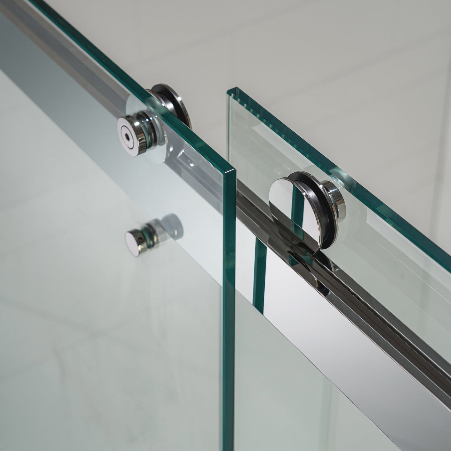 WOODBRIDGE Frameless Bathtub Shower Doors 56-60" Width x 66" Height with 5/16"(8mm) Clear Tempered Glass, Double Sliding with Side Seal Strips