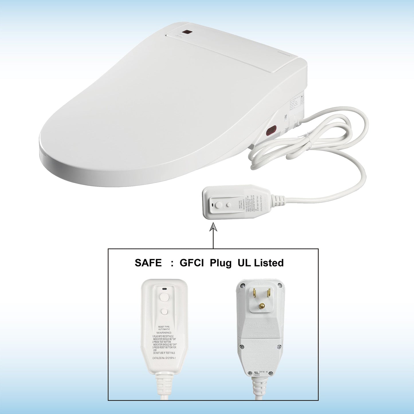 WOODBRIDGE BID01 Advanced Bidet Smart Toilet Seat, White