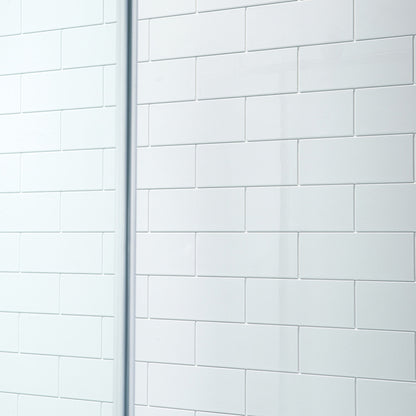 WOODBRIDGE Frameless Shower Doors 68-72" Width x 76"Height with 3/8"(10mm) Clear Tempered Glass