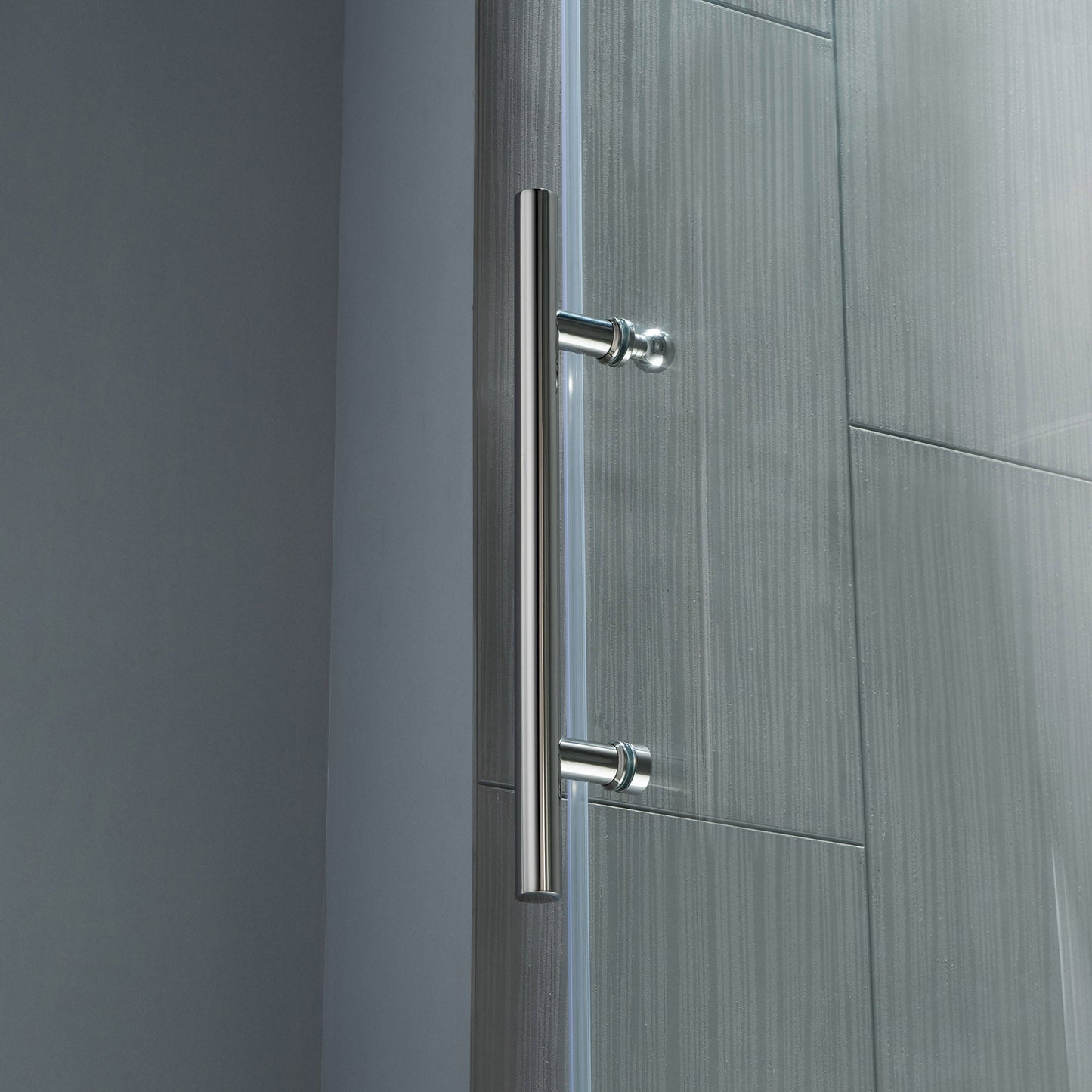 WOODBRIDGE Frameless Shower Doors 68-72" Width x 76"Height with 3/8"(10mm) Clear Tempered Glass