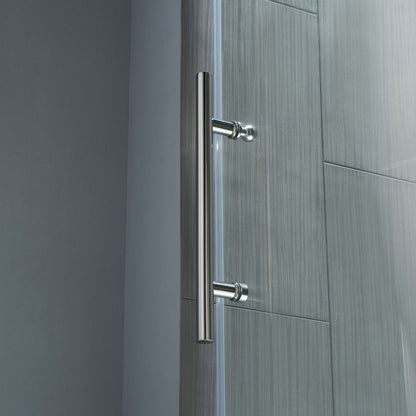 WOODBRIDGE Frameless Shower Doors 68-72" Width x 76"Height with 3/8"(10mm) Clear Tempered Glass