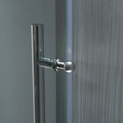 WOODBRIDGE Frameless Shower Doors 68-72" Width x 76"Height with 3/8"(10mm) Clear Tempered Glass