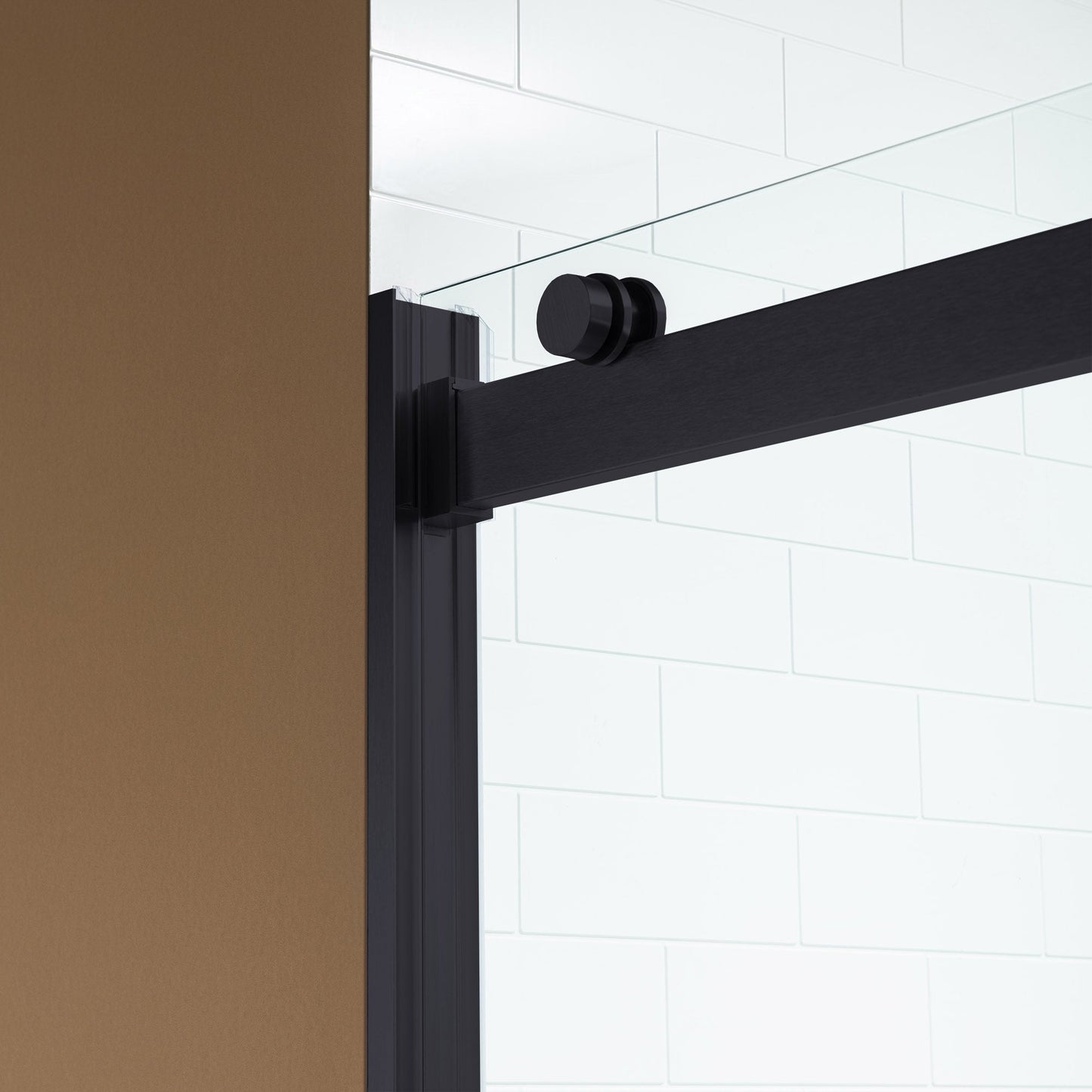 WOODBRIDGE Frameless Shower Doors 56-60" Width x 76"Height with 5/16"(8mm) Clear Tempered Glass, 2 Ways Opening & Double Sliding