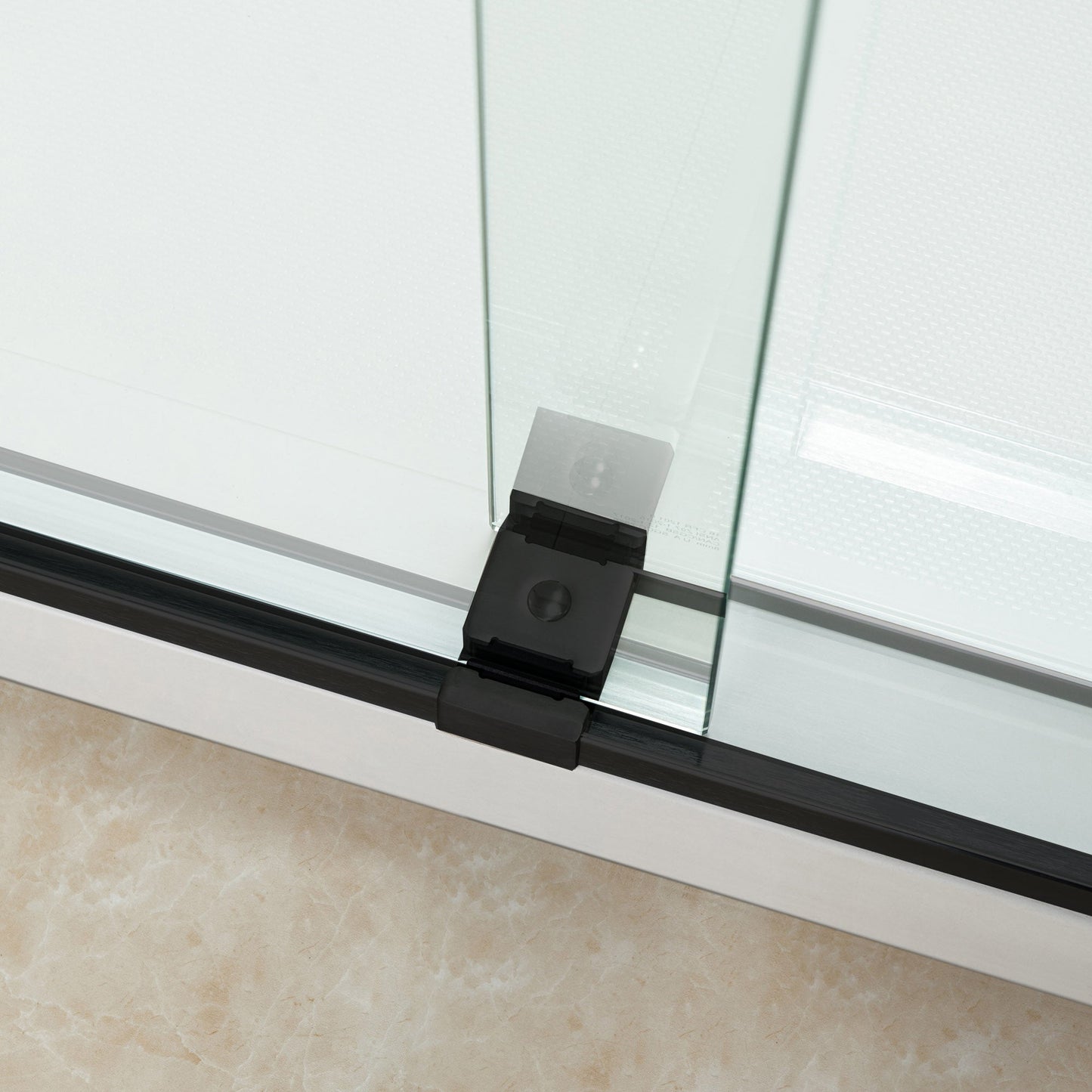 WOODBRIDGE Frameless Shower Doors 56-60" Width x 76"Height with 5/16"(8mm) Clear Tempered Glass, 2 Ways Opening & Double Sliding