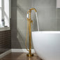 WOODBRIDGE WOODBRIDGEE F0001BNVT Contemporary Single Handle Floor Mount Freestanding Tub Filler Faucet with Hand shower
