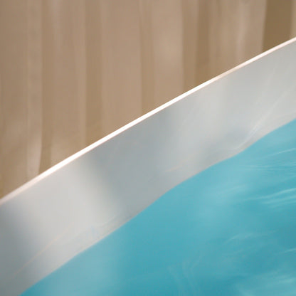 WOODBRIDGE 61-1/4" L x 30-3/4" W Stone Resin Luxury Contemporary Solid Surface Freestanding Soaking Bathtub