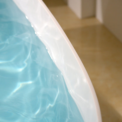 WOODBRIDGE 69" L x 32" W Luxury Contemporary Solid Surface Stone Resin Freestanding Bathtub
