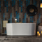 WOODBRIDGE 59" x 31-1/2" Whirlpool and Air Bath Heated Soaking Combination Tub with Adjustable Speed Air Blower, Faucet and Display Control Panel, Brushed Gold Finish Trim and Drain Kit