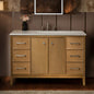 WOODBRIDGE 49" White Single Sink Bathroom Vanity Engineered Stone Top, Pre-drilled for 8 in. widespread faucets, Solid Wood Frame & Drawers, Fully Assembled and Ready to Install.