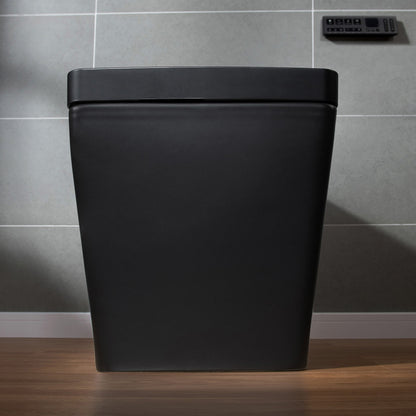 WOODBRIDGE EBT-MB03 One Piece Square Smart Bidet Toilet with Auto Open & Close, Foot Sensor, Auto Flush, Multiple Spray Modes, Heated Seat, Warm Water and Air Dryer, Auto LED Nightlight, Matte Black
