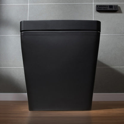 WOODBRIDGE EBT-MB03 One Piece Square Smart Bidet Toilet with Auto Open & Close, Foot Sensor, Auto Flush, Multiple Spray Modes, Heated Seat, Warm Water and Air Dryer, Auto LED Nightlight, Matte Black
